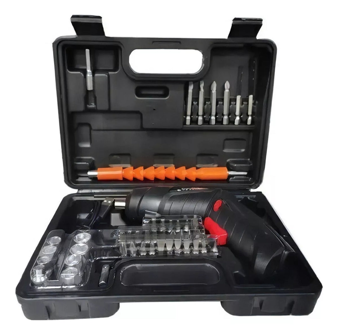 Kit Taladro-Destornillador Inalámbrico + 45 Accesorios