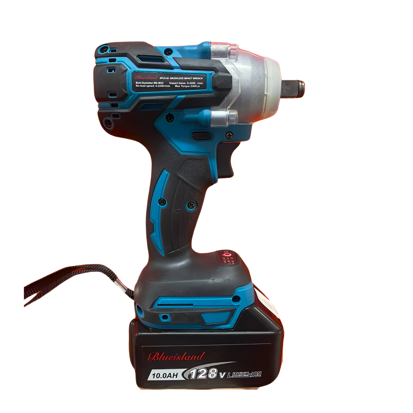 Llave de Impacto Inalámbrica + 2 Baterías 128V + Accesorios