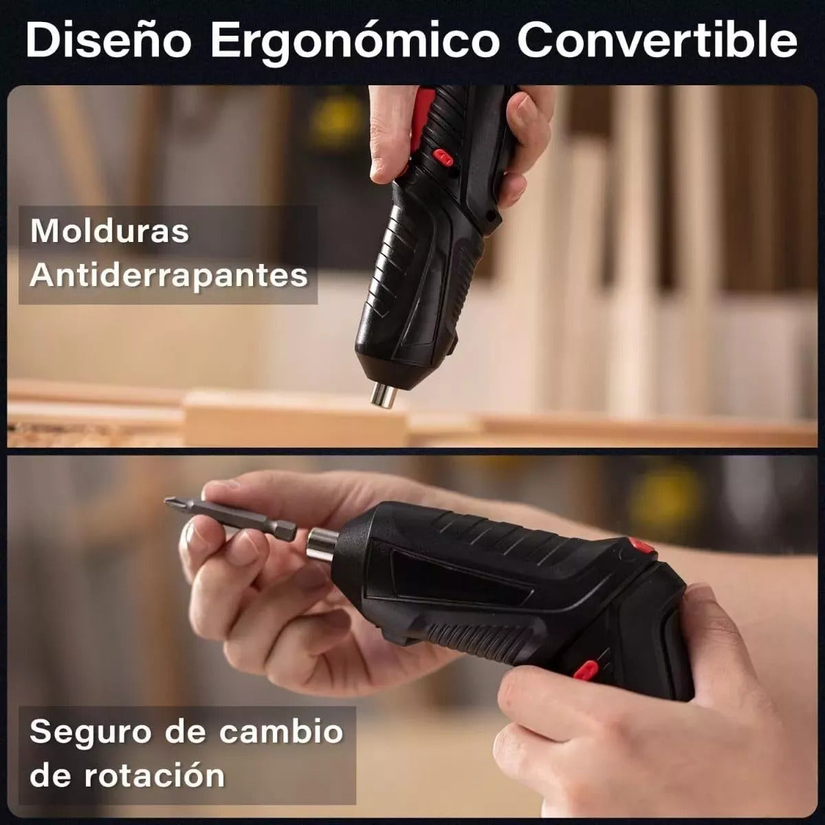 Kit Taladro-Destornillador Inalámbrico + 45 Accesorios