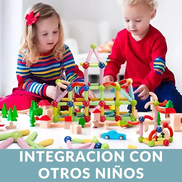 Barras Magnéticas - Juego Didáctico (42 Piezas)