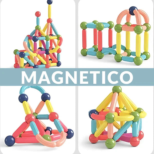 Barras Magnéticas - Juego Didáctico (42 Piezas)