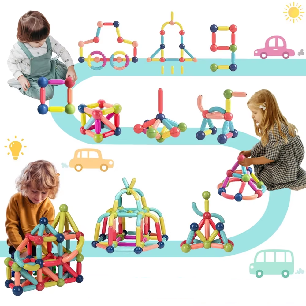 Barras Magnéticas - Juego Didáctico (42 Piezas)