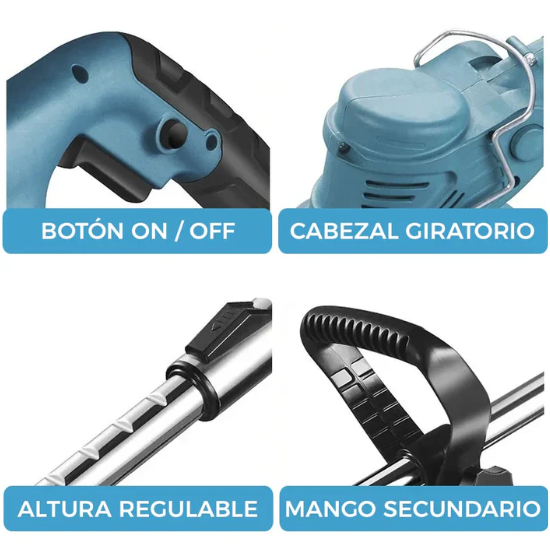 Cortadora Pasto Inalámbrica Tasbel™ con Batería Litio 98V🎁
