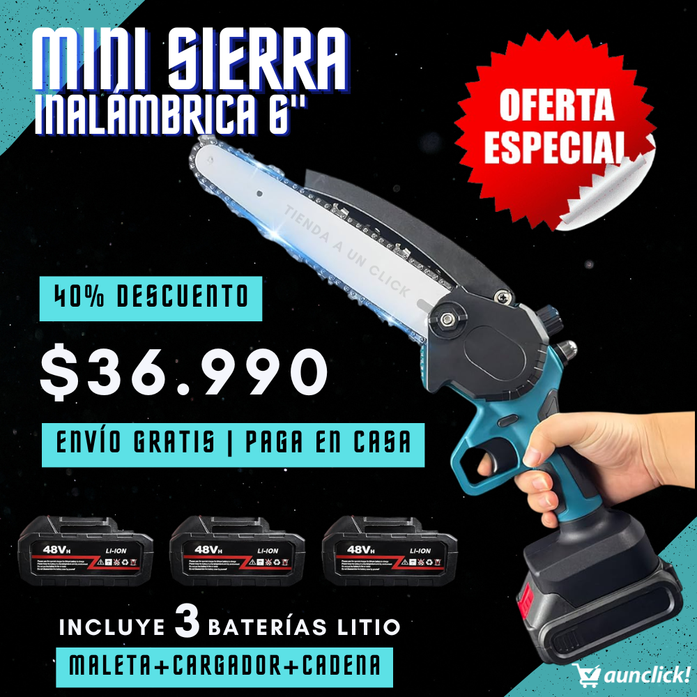 OFERTA Kit Mini Sierra Inalámbrica 6" + 3 Baterias de Litio🎁 + ENVIO GRATIS
