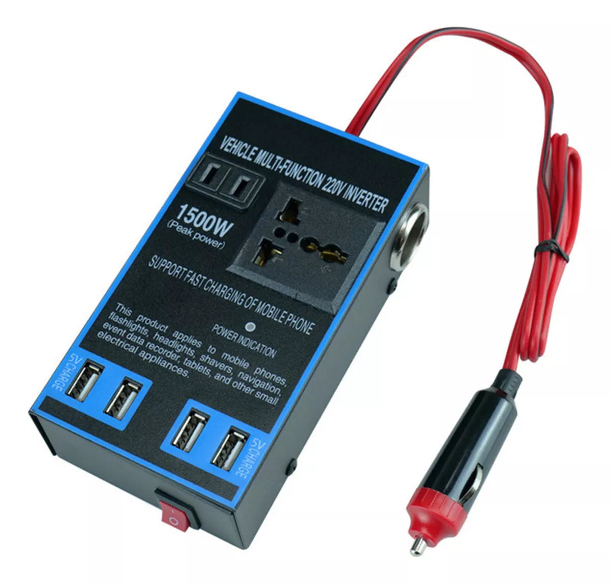 Inversor Voltaje Auto 1500w 12V a 220V