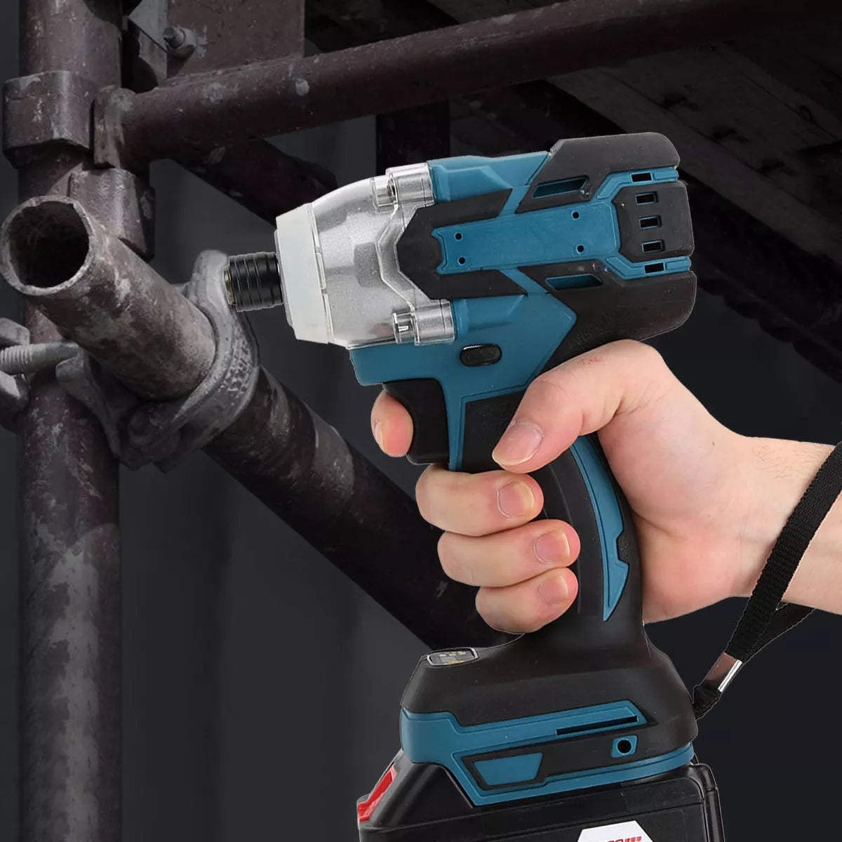 Llave de Impacto Inalámbrica + 2 Baterías 128V + Accesorios