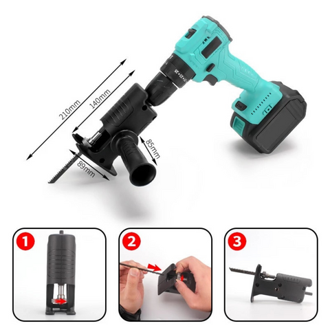 Adaptadores para Taladro: Cortador de placas + Sierra Caladora