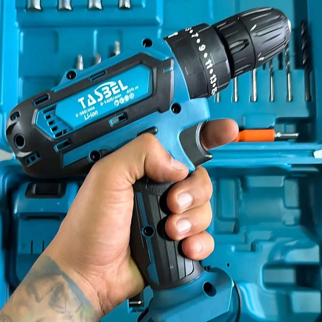 Taladro Inalámbrico TASBEL™ + 2 Baterías Litio 98V + Set Accesorios🎁