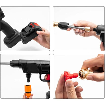 Hidrolavadora Inalámbrica + 2 Baterías de Litio Recargables