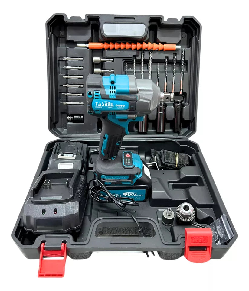 LLAVE DE IMPACTO TASBEL™ + 2 BATERIAS 98V + Set de Accesorios🎁