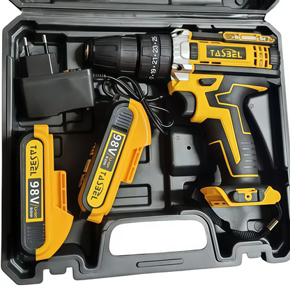 KIT Taladro Inalámbrico TASBEL™ + 2 Baterías de Litio + 25 Accesorios