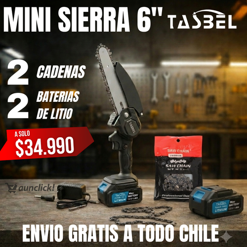 🔥PROMO Mini Sierra TASBEL™ + 2 Cadenas + 2 Batería Litio