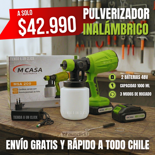 Pulverizador Inalámbrico MCASA™ 1000 ML + 2 Baterías de Litio