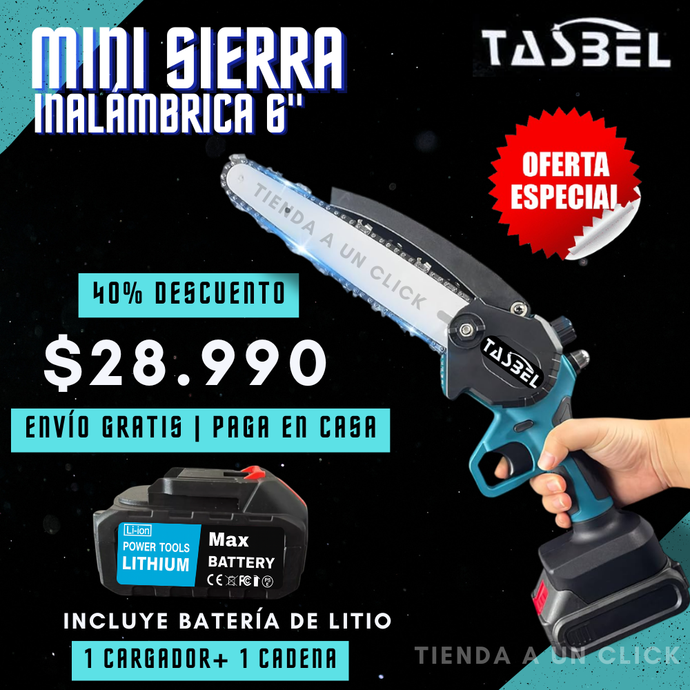 Mini Sierra TASBEL™ con  1 Batería Litio Recargable