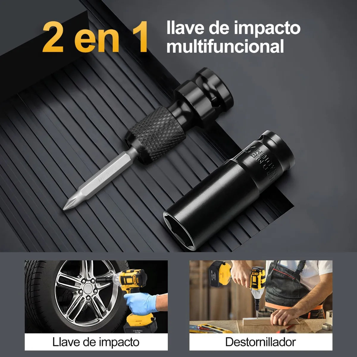 Llave de Impacto + 2 Bateria de 48V + Accesorios🎁