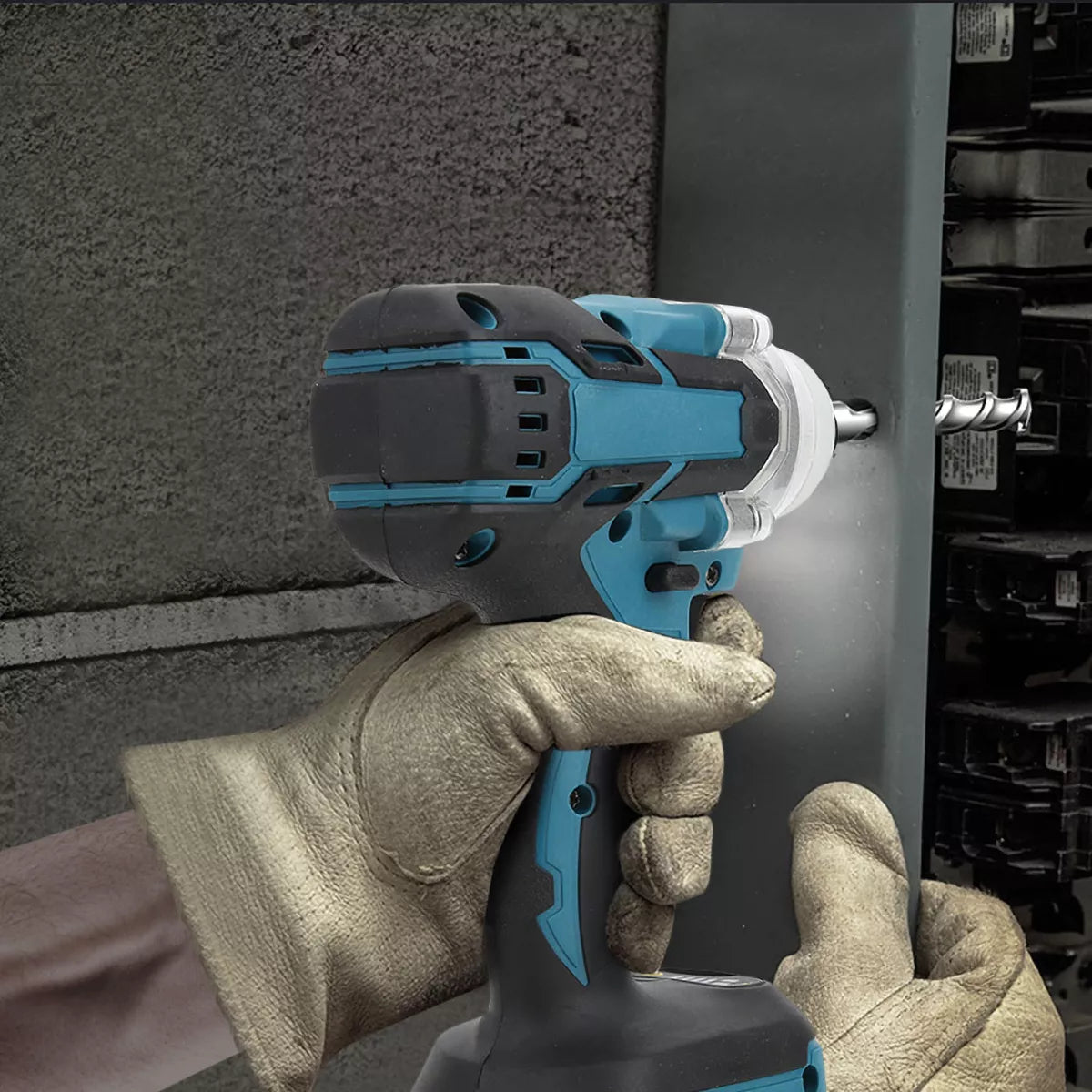 Llave de Impacto Inalámbrica + 2 Baterías 128V + Accesorios