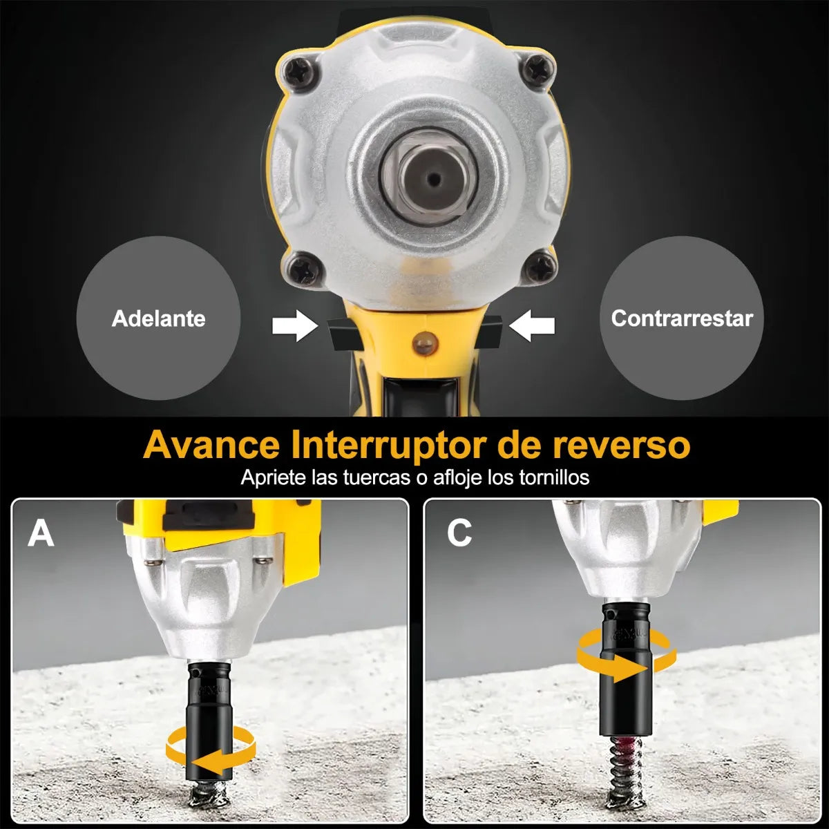 Llave de Impacto + 2 Bateria de 48V + Accesorios🎁