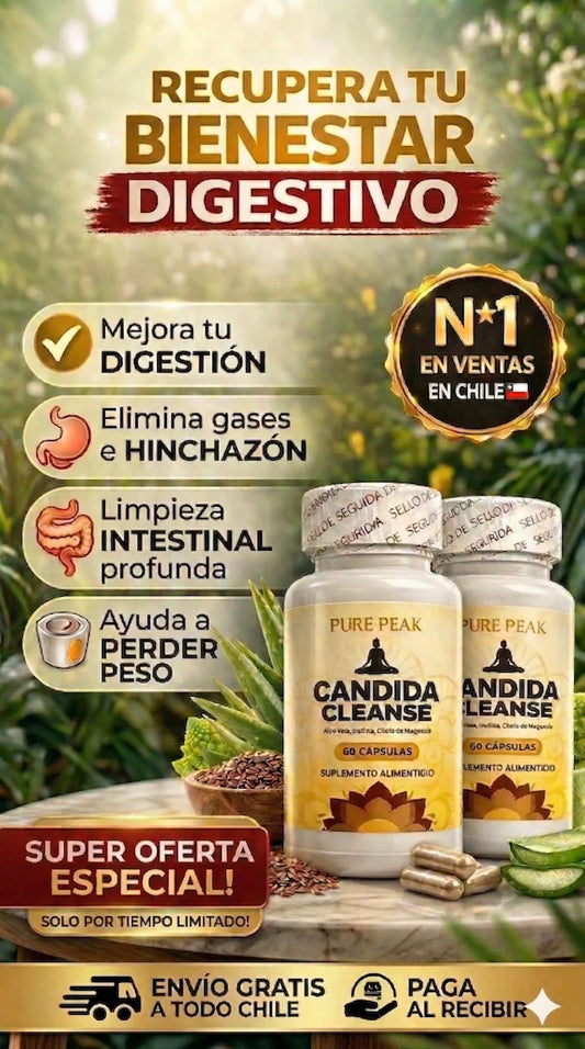 CANDIDA CLEANSE ORIGINAL 2x1🍄 -Limpieza intestinal profunda para reducir hinchazón y mejorar tu digestión