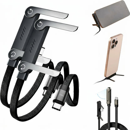 2 x Cable con Soporte tipo C - Carga Rápida 240W