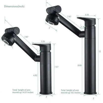 Grifo Cocina/Lavamanos con Brazo Giratorio 360° Universal