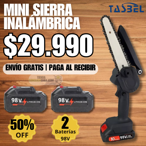 Mini Sierra Inalámbrica TASBEL™  + 2 Baterías 98 V