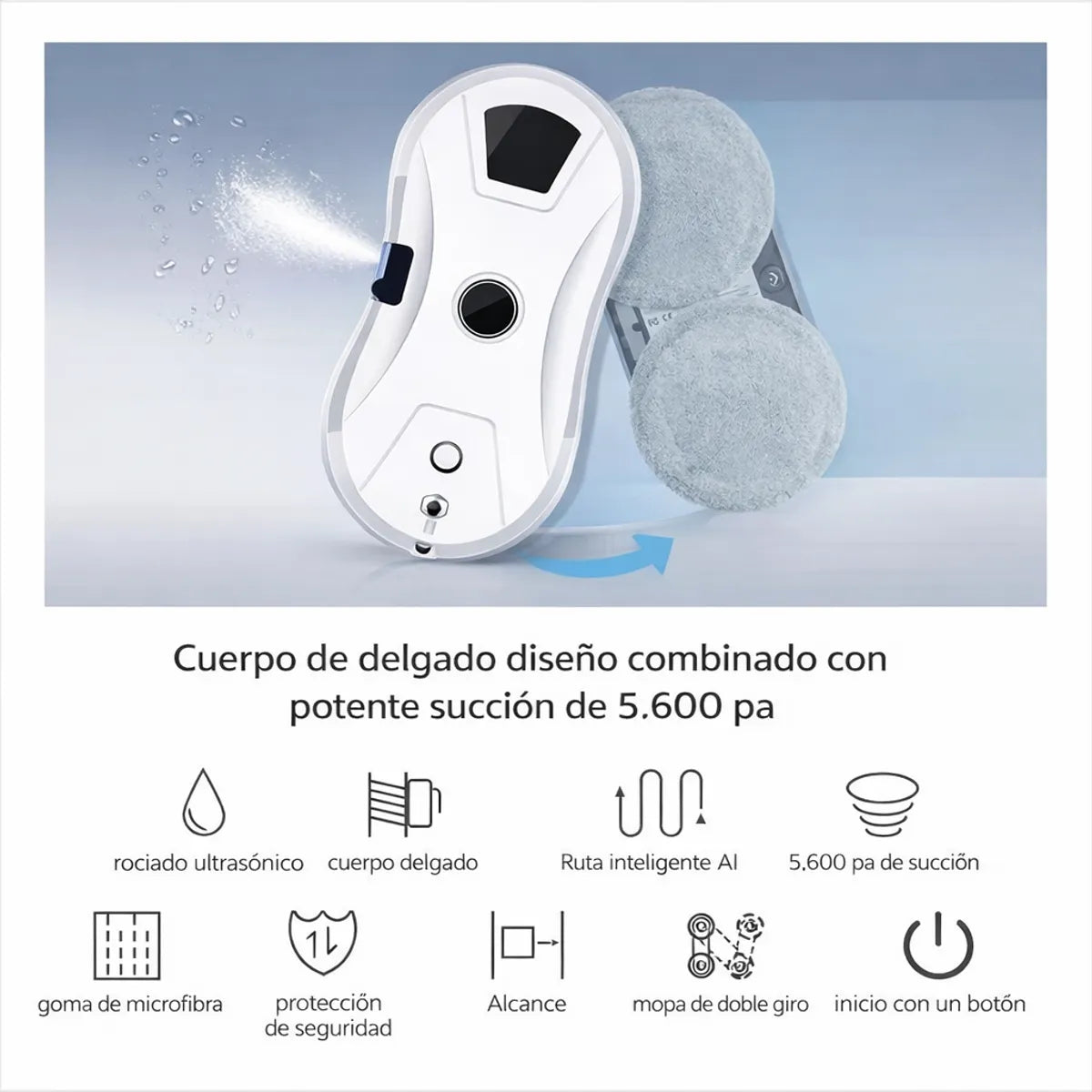 OFERTA FLASH ⚡Robot Limpia Vidrios Inteligente 30% OFF